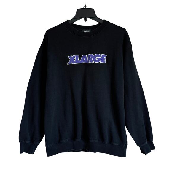 XLARGE LOGO SWEATSHIRT BLACK - Picture 1 of 4